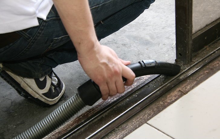how to clean and lubricate a sliding glass door