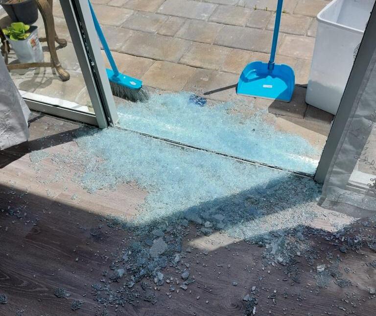 Sliding Door Broken Glass